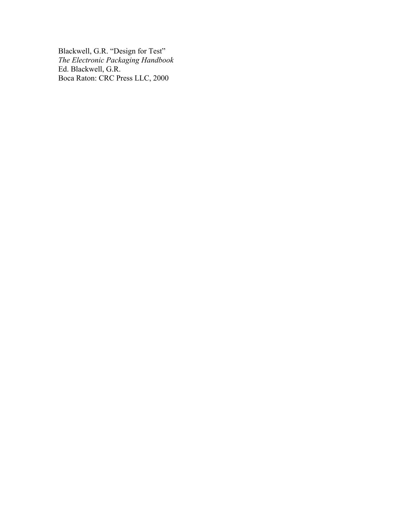 Chapter 9 - Design for Test