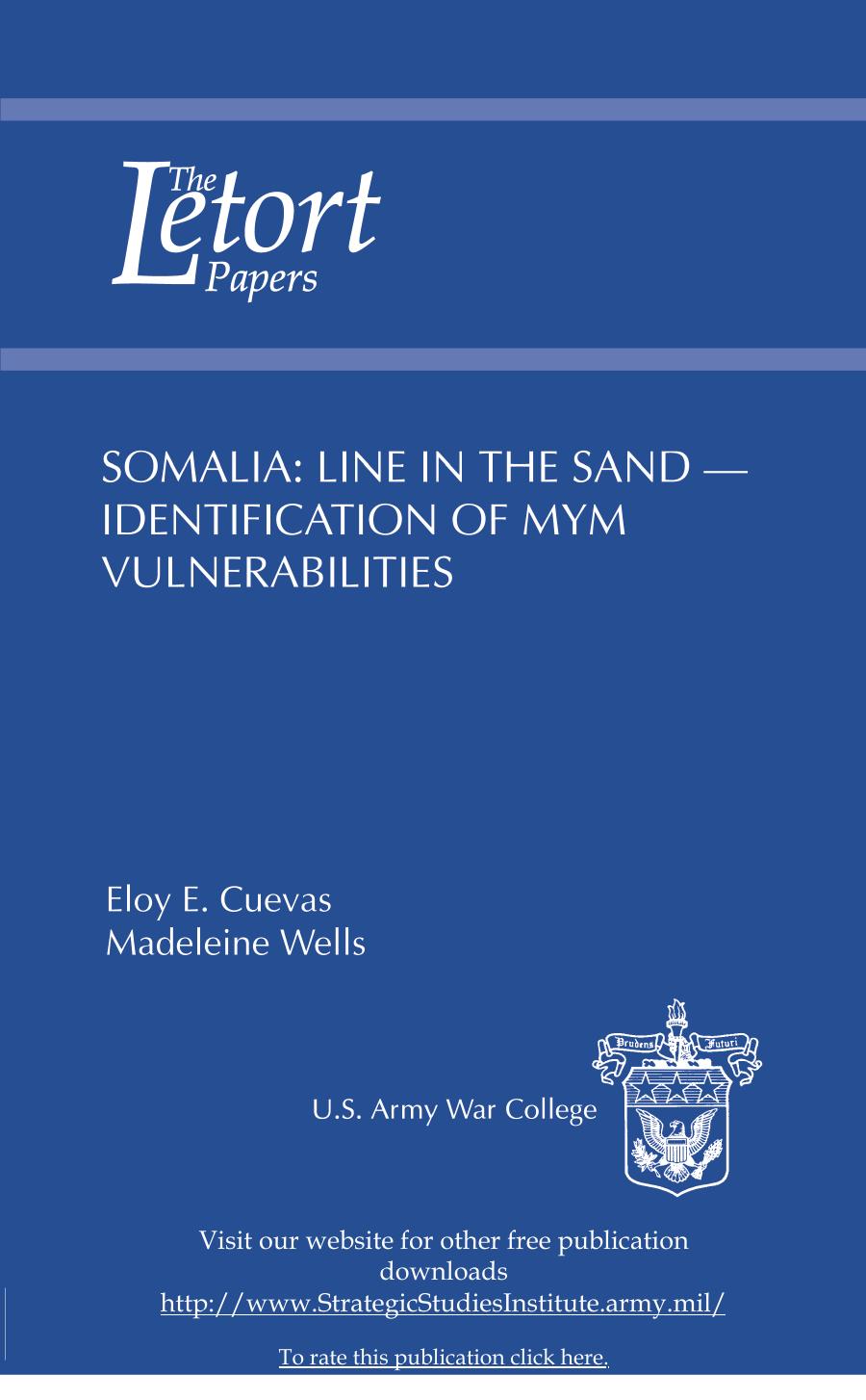 SOMALIA: LINE IN THE SAND— IDENTIFICATION OF MYM VULNERABILITIES