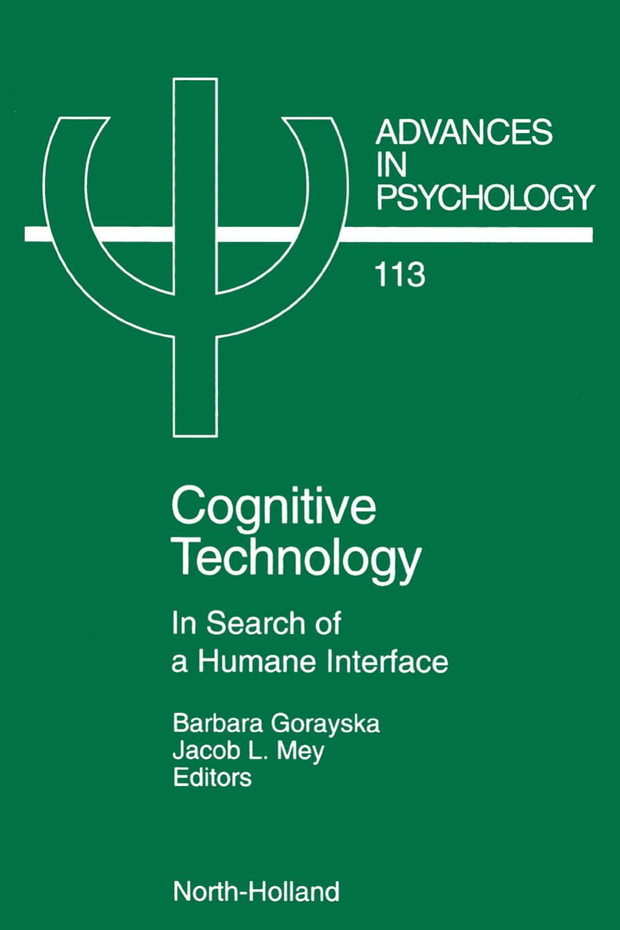 (Advances in Psychology 113) Barbara Gorayska and Jacob L. Mey (Eds.)