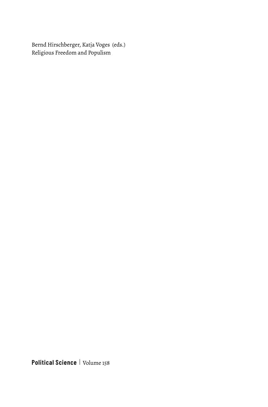 Religious Freedom and Populism: The Appropriation of a Human Right and How to Counter It