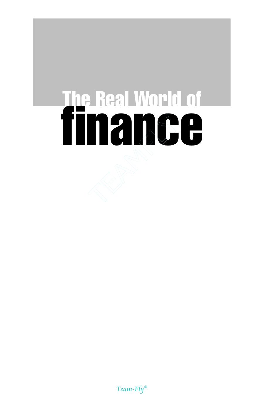 John Wiley & Sons - The Real World Of Finance