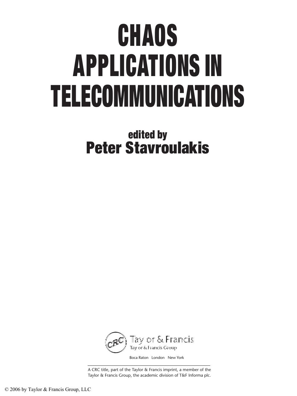 CHAOS APPLICATIONS IN TELECOMMUNICATIONS