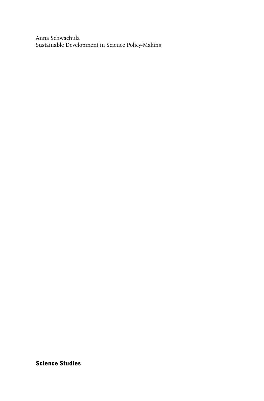 Sustainable Development in Science Policy-Making - The German Federal Ministry of Education and Research's Policies for International Cooperation in Sustainability Research