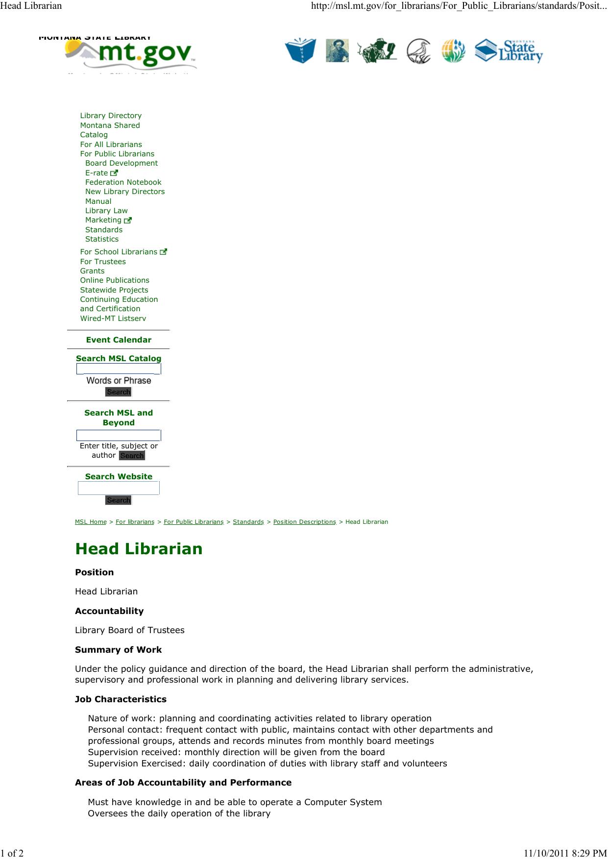 Head Librarian