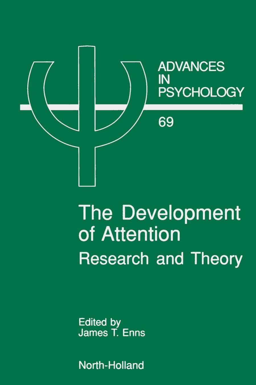 (Advances in Psychology 69) James T. Enns (Eds.)