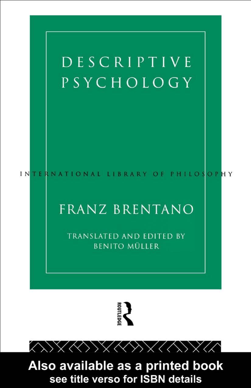 DESCRIPTIVE PSYCHOLOGY