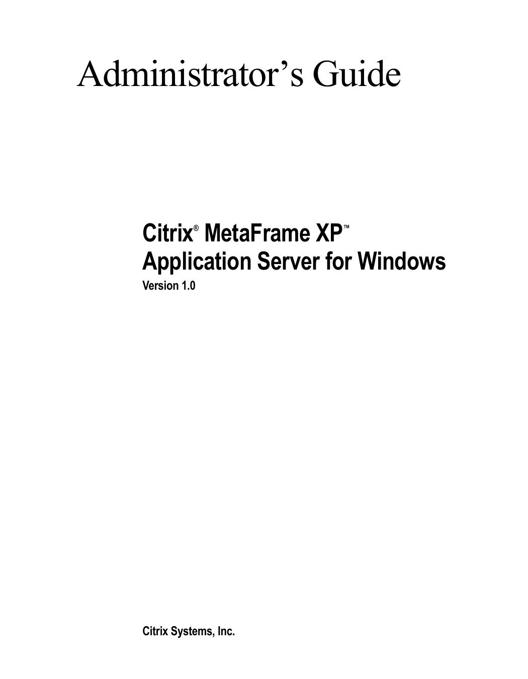 Administrator's Guide