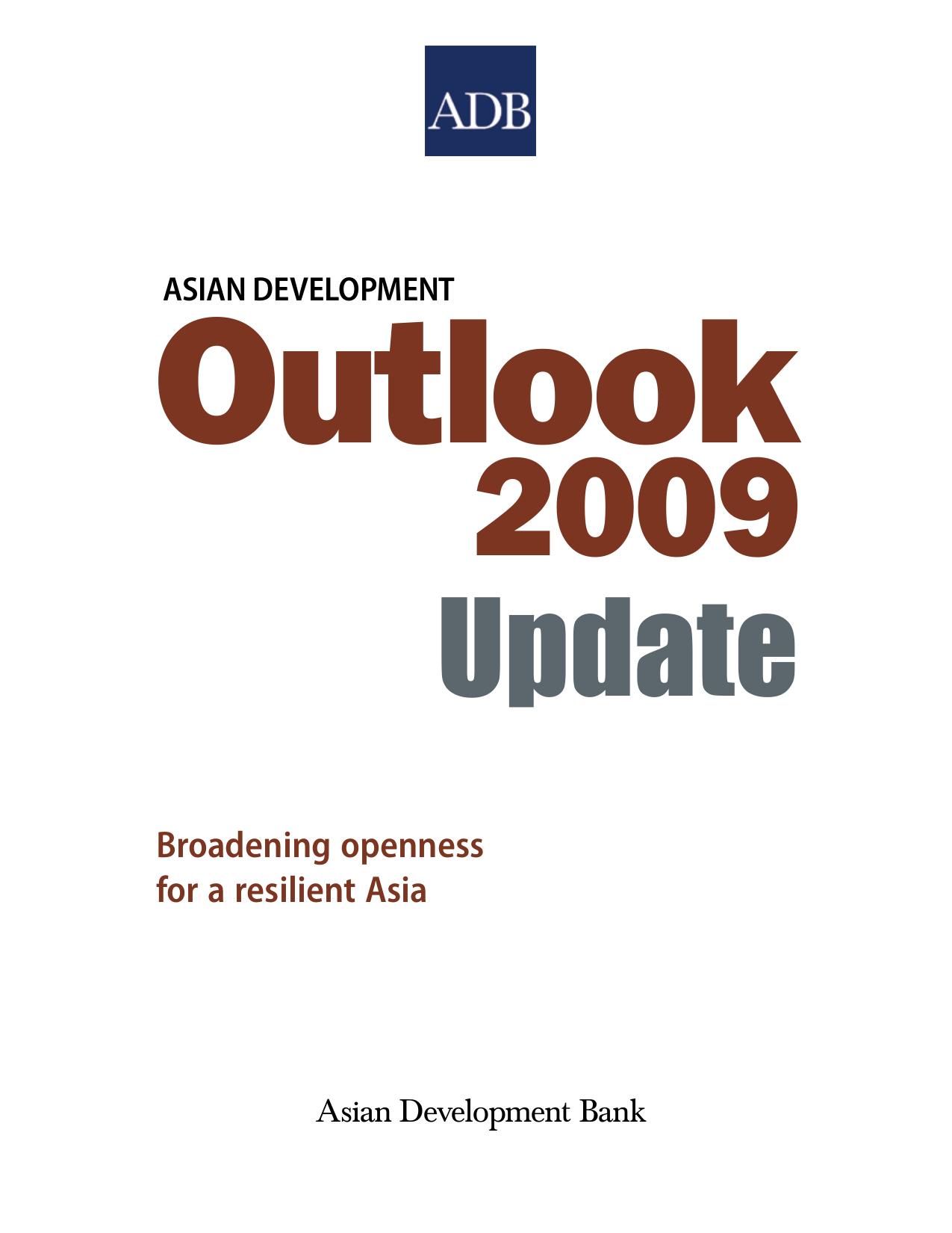 Asian Development Outlook 2009 Update