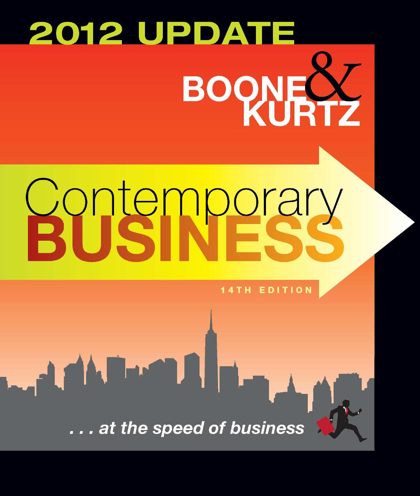 Contemporary Business: 2012 Update, 14th Edition