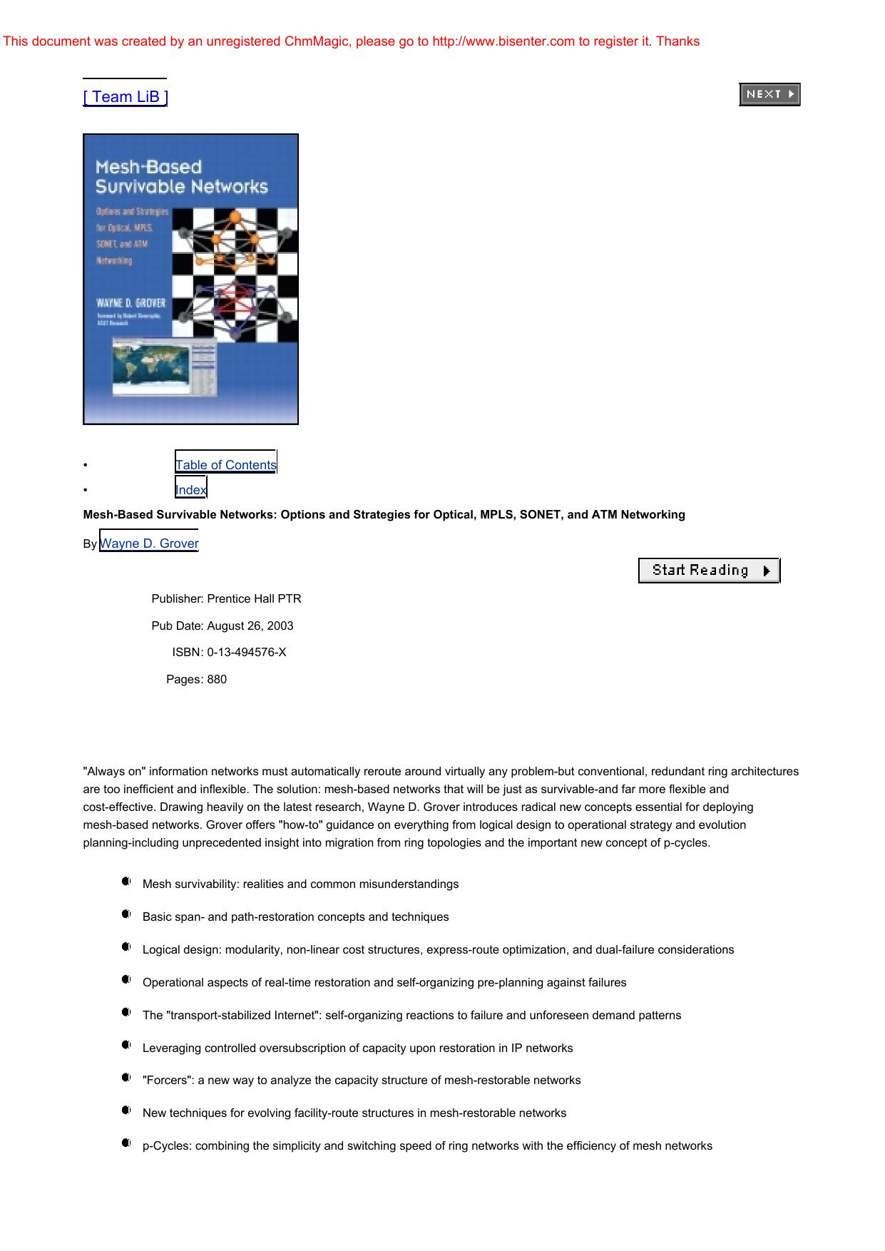 Mesh-Based Survivable Networks