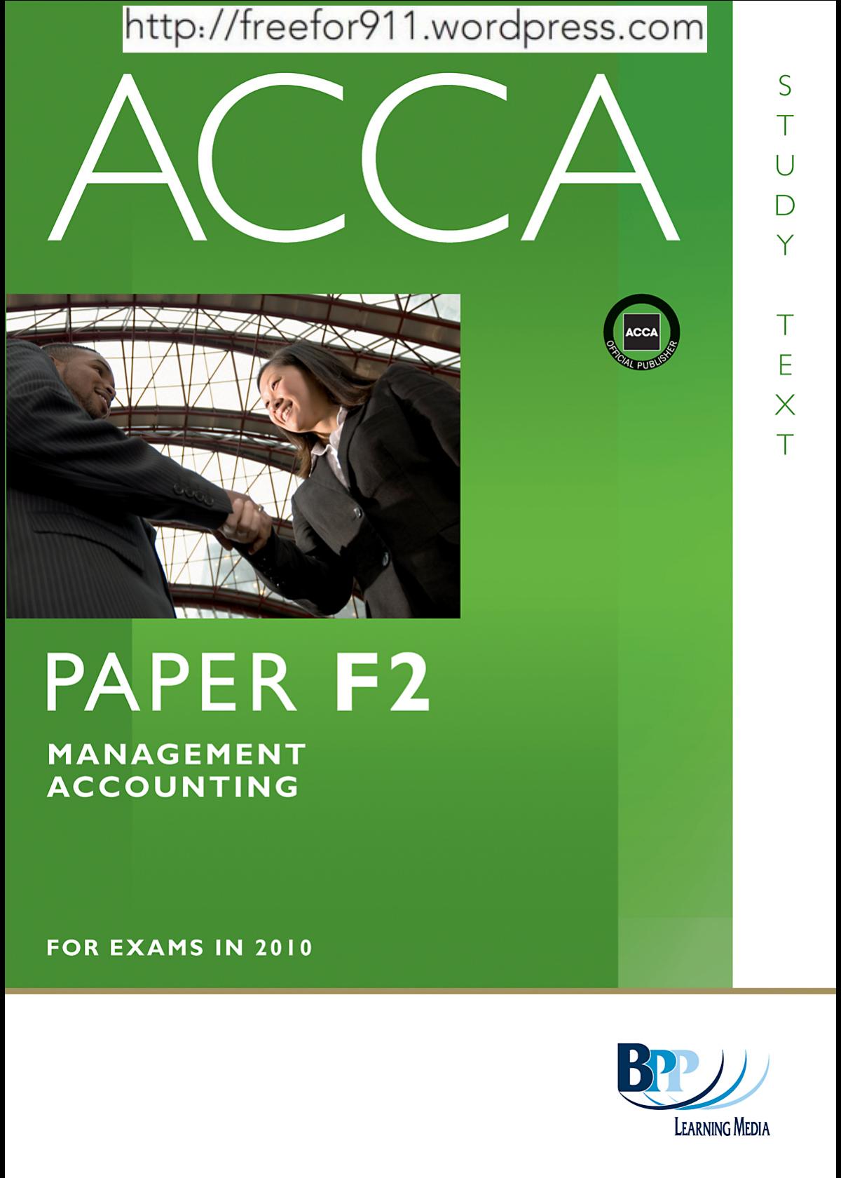 ACCA F2 - Management Accounting Study Text