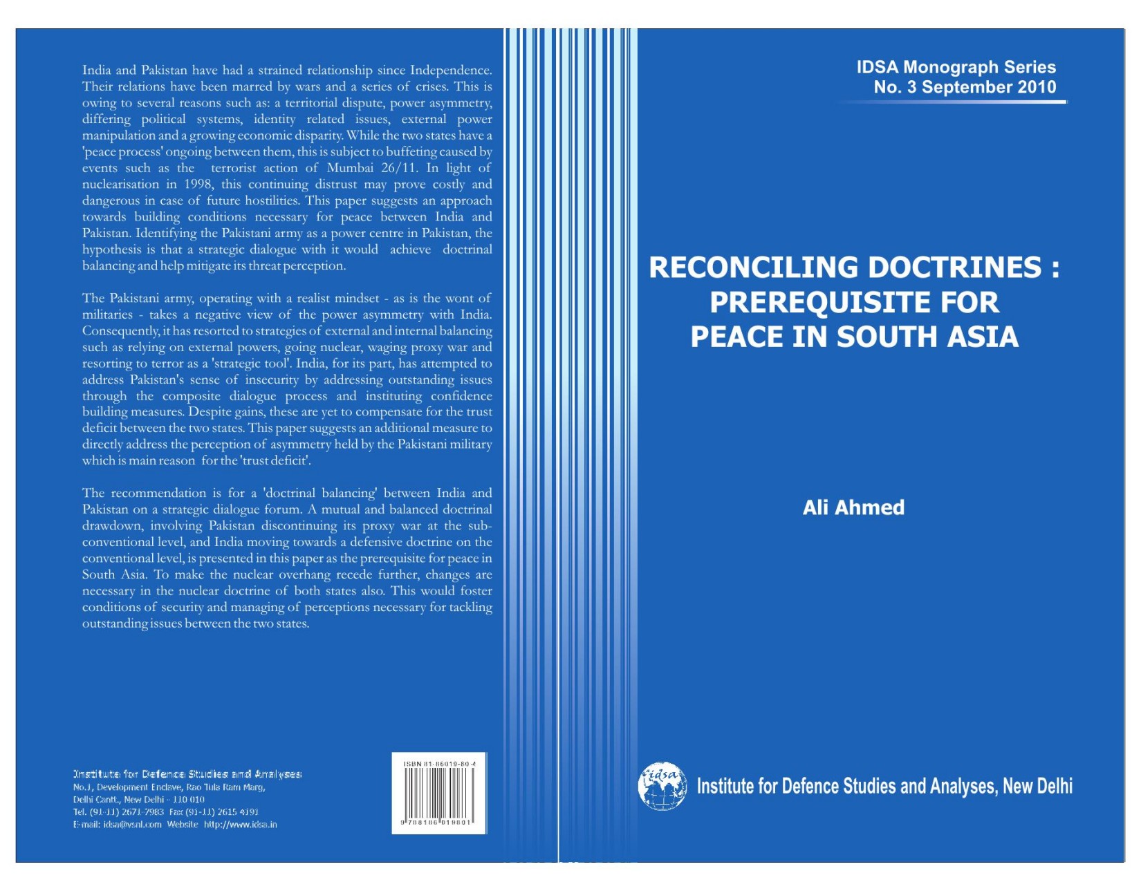 Reconciling Doctrines: Prerequisite for Peace in South Asia