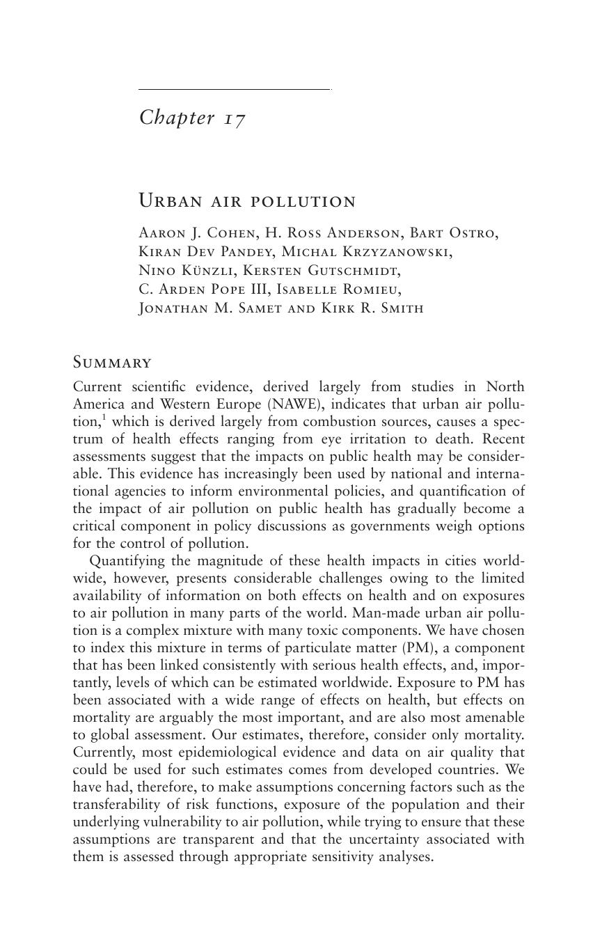 Urban Air Pollution