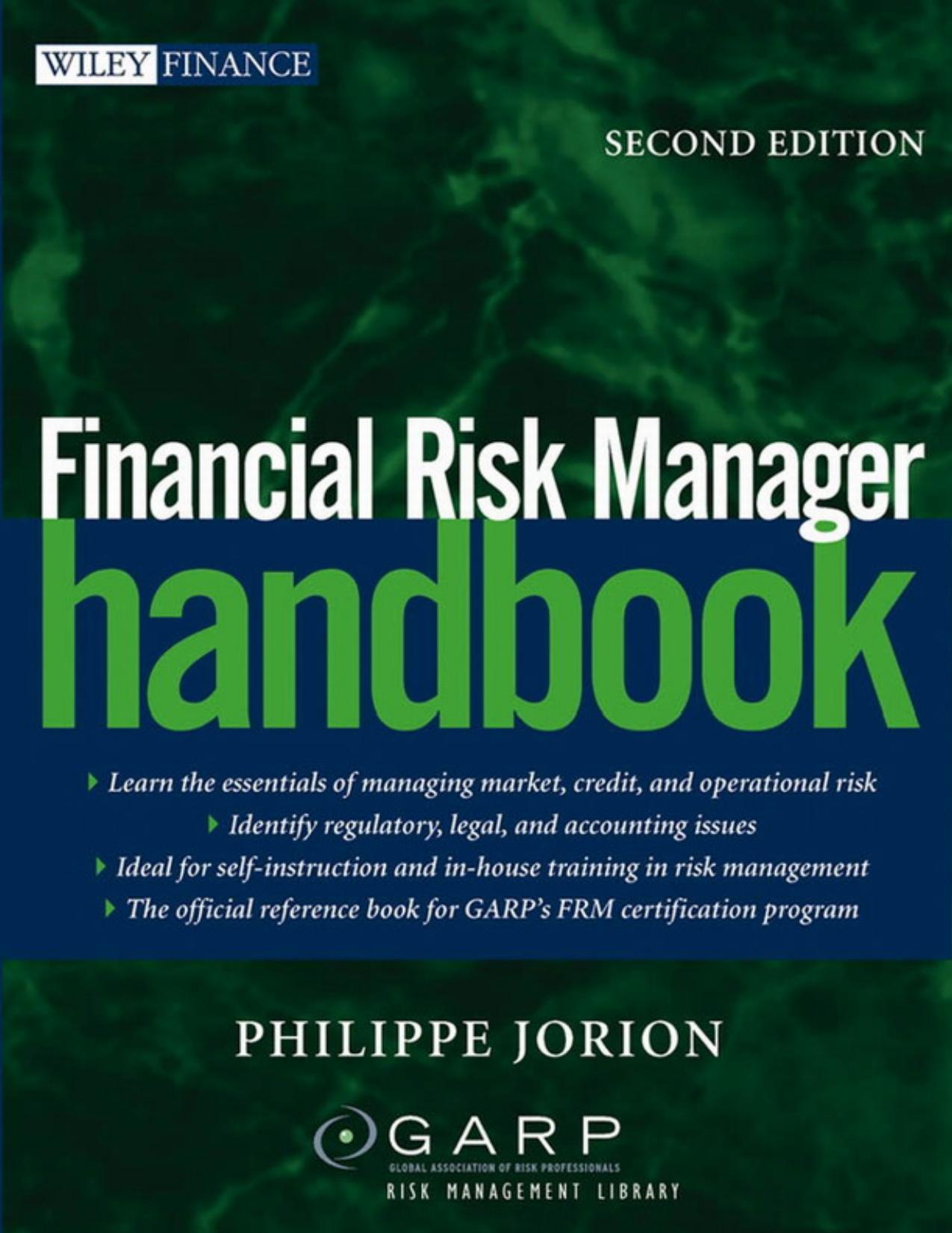 Financial Risk Manager Handbook, 2nd Edition