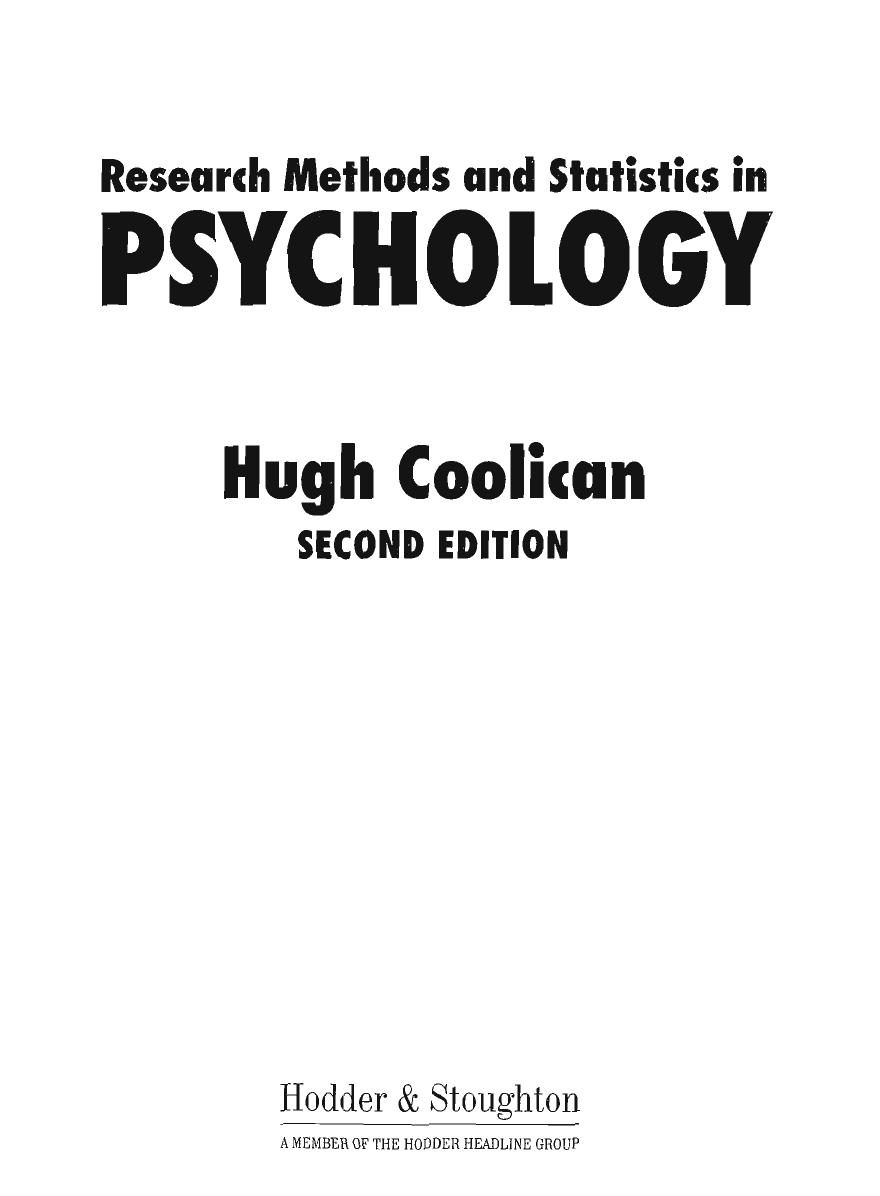 Studyguide for Research Methods and Statistics in Psychology