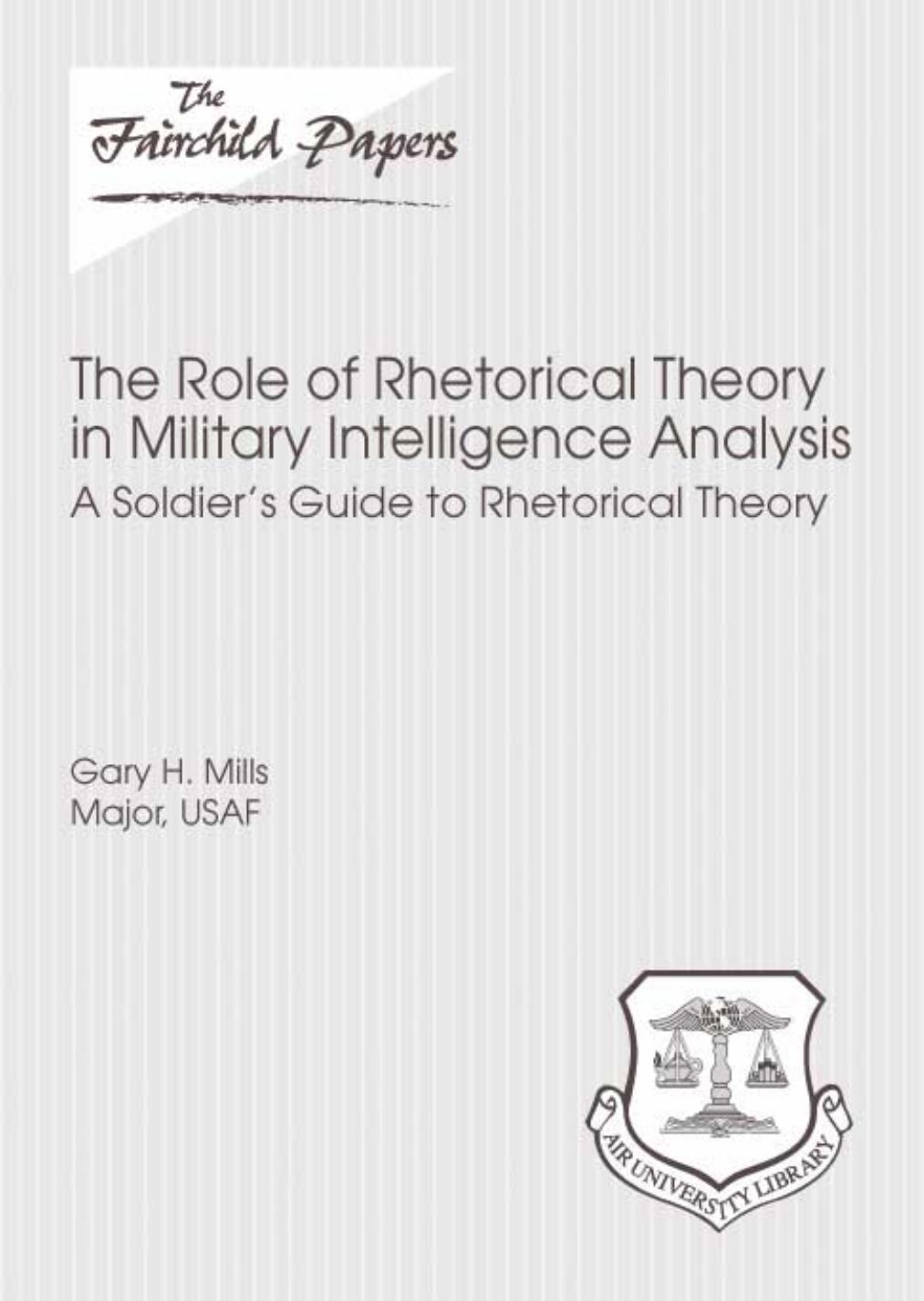 The Role of Rhetorical Theory in