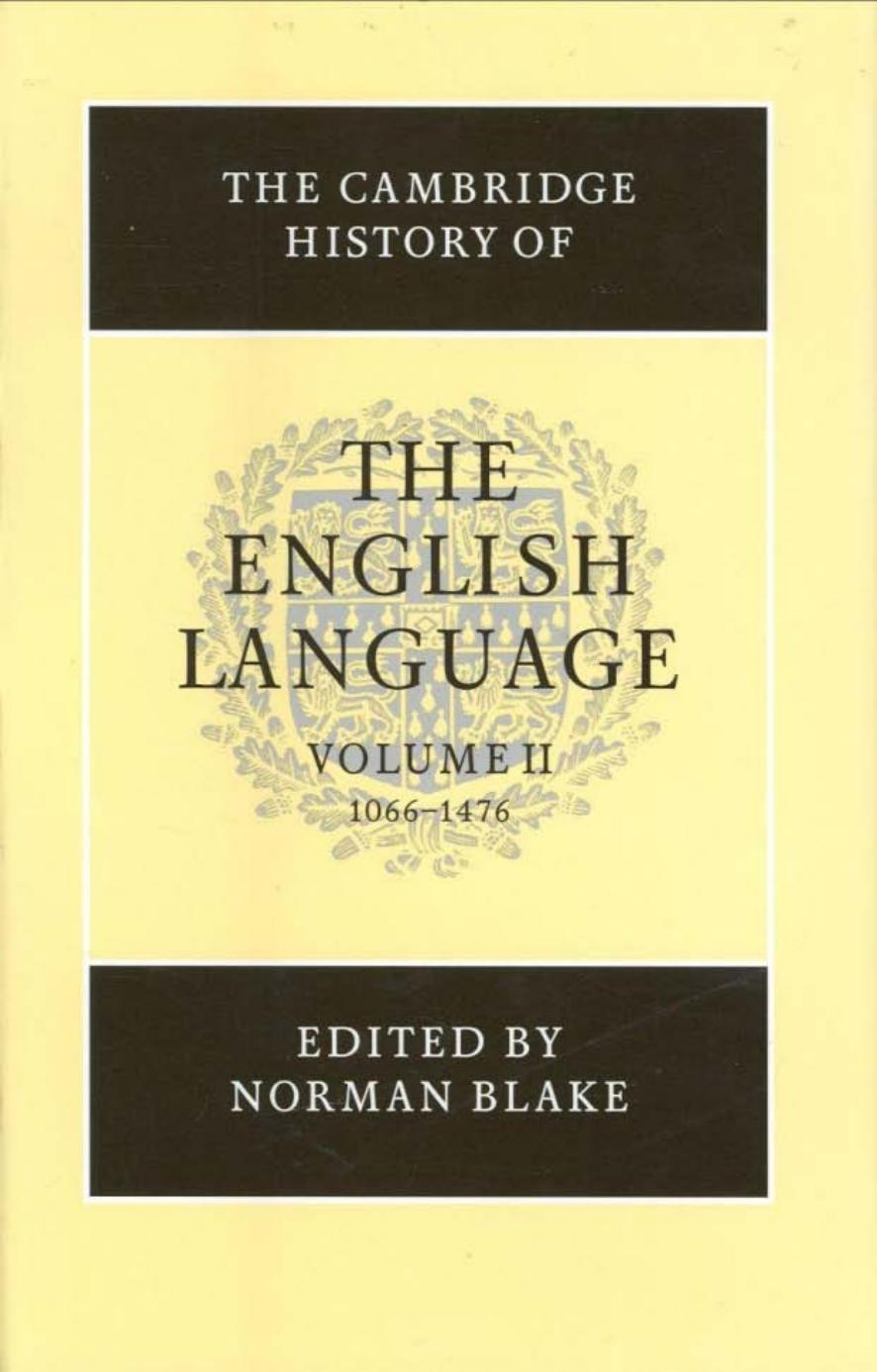The Cambridge History of the English Language