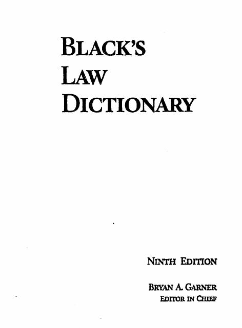 Black's  Law Dictionary