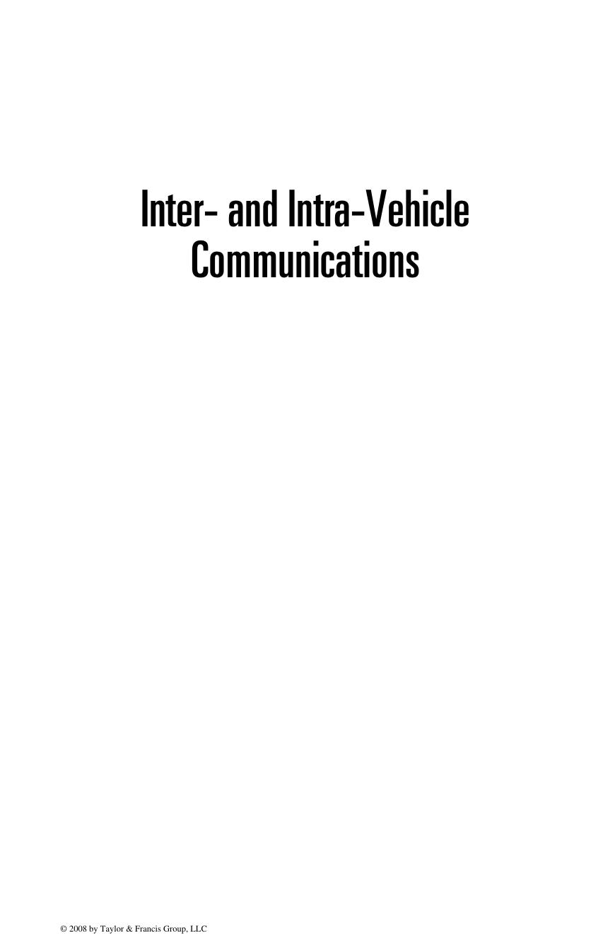 Inter- and Intra-Vehicle Communications