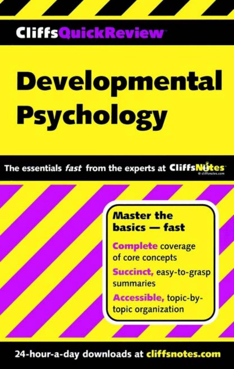 Cliffs Quick Review: Developmental Psychology