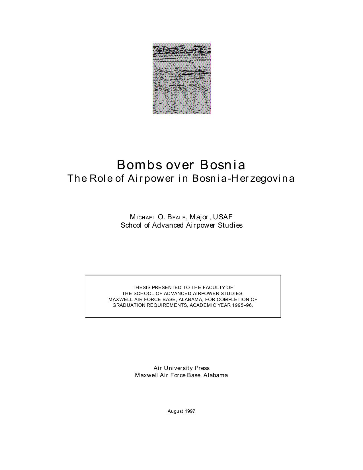 Bombs over Bosnia