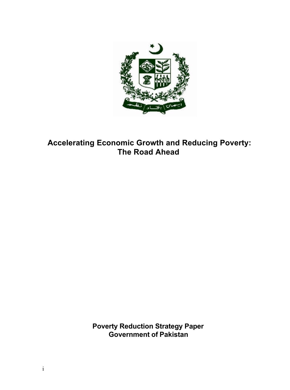 Accelerating Economic Growth and Reducing Poverty: The Road Ahead
