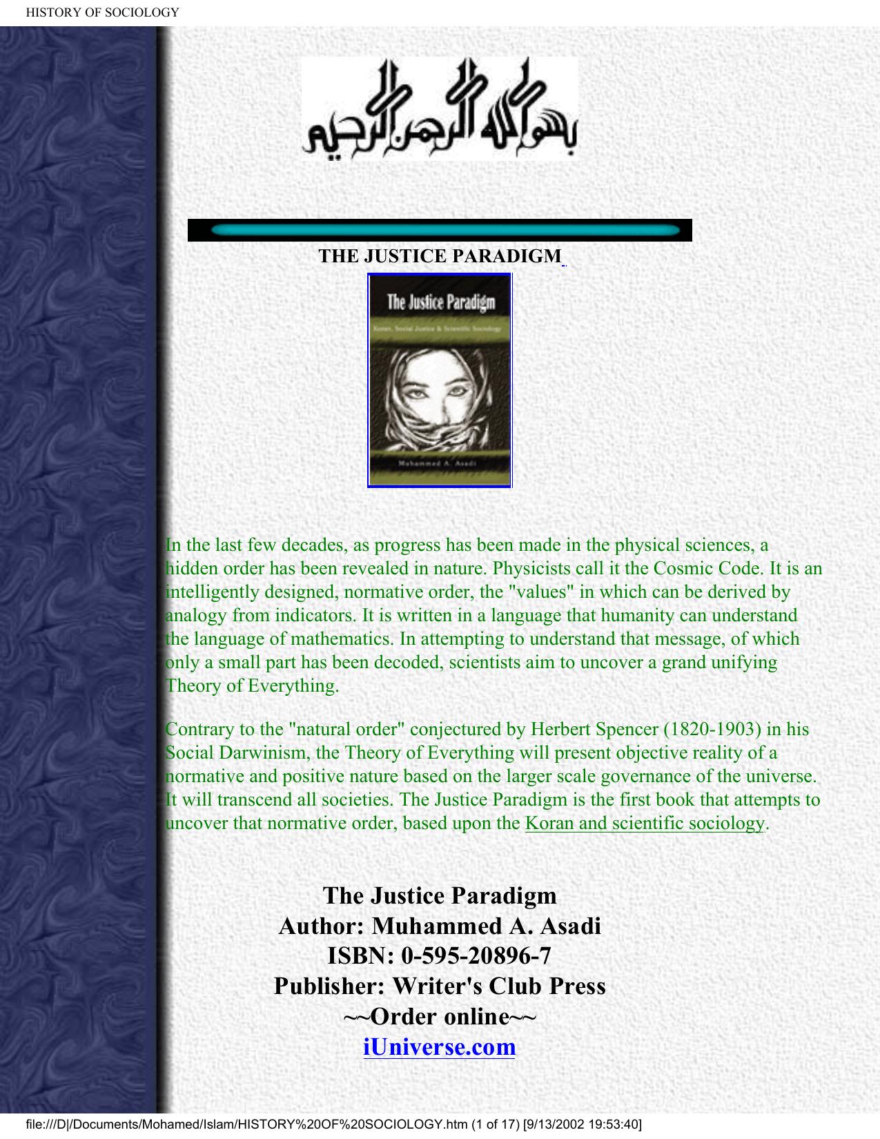 A New History of Sociology