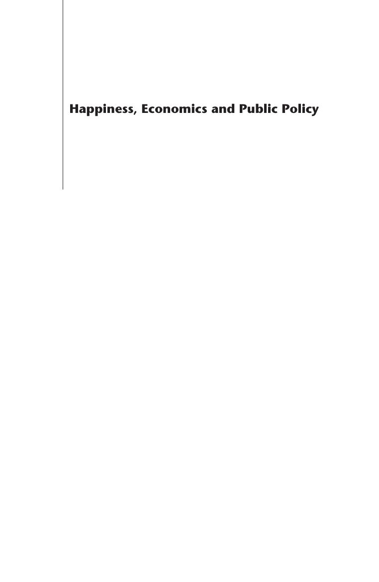 Happiness, Economics and Public Policy