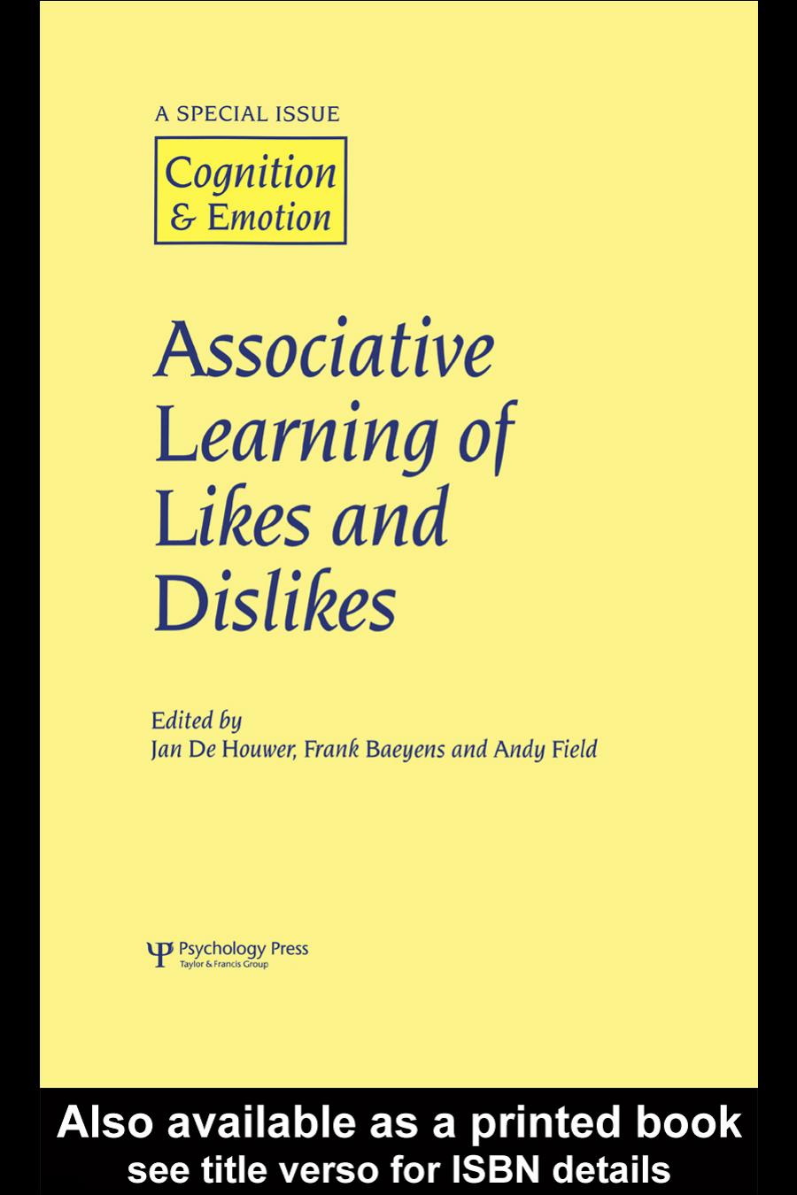 Associative Learning of Likes and Dislikes