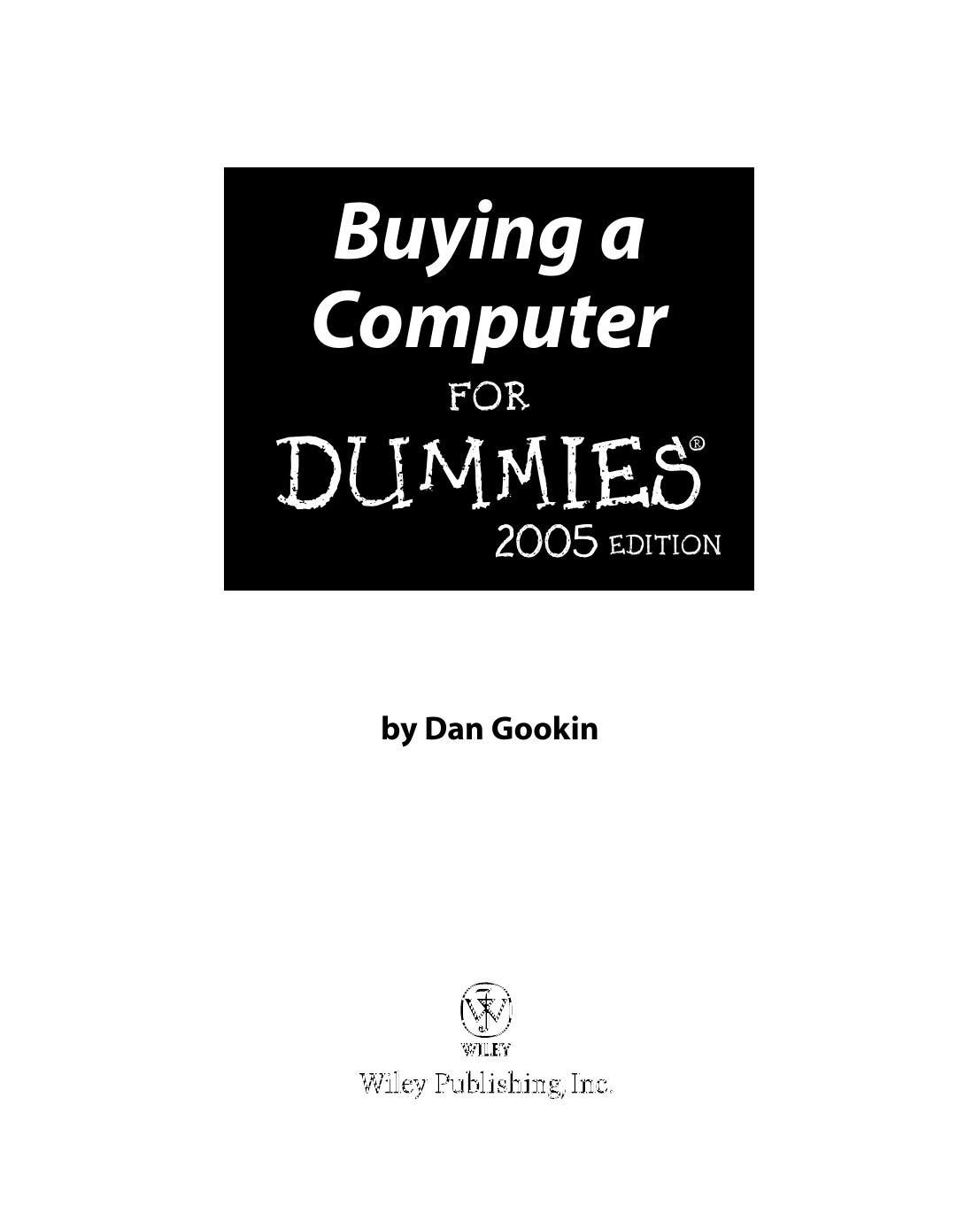 Buying a Computer For Dummies (2005 Edition)