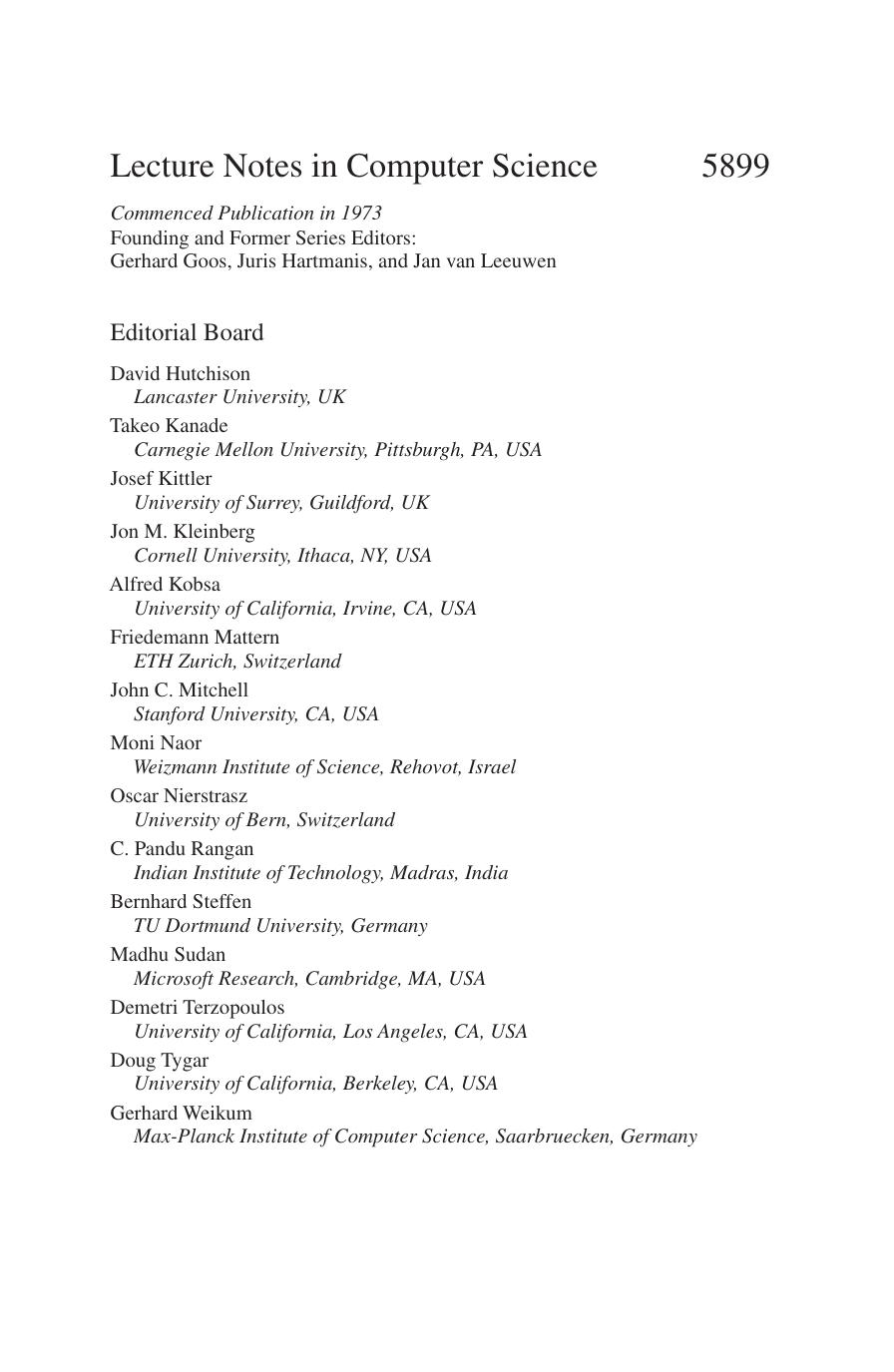 (Lecture Notes in Computer Science 5899 Computer Communication Networks and Telecommunications) Ruay-Shiung Chang (auth.), Young-hoon Lee, Tai-hoon Kim, Wai-chi Fang, Dominik Ślęzak (eds.)