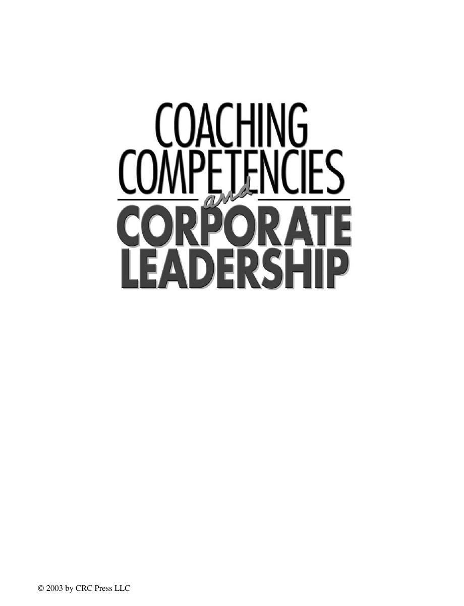 Coaching Competencies and Corporate Leadership