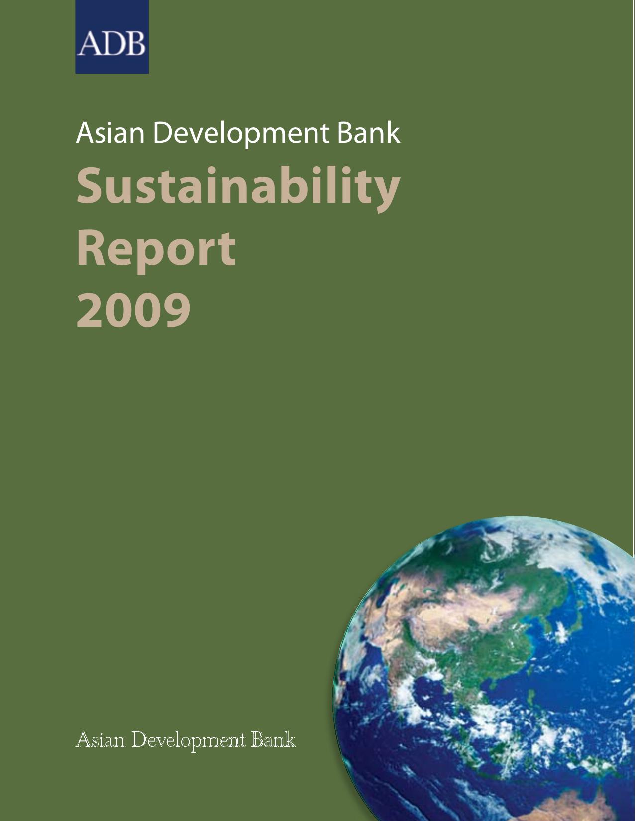 Asian Development Bank Sustainability Report 2009