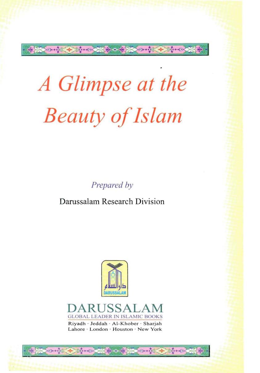 A Glimpse at the Beauty of Islam | Kalamullah.Com