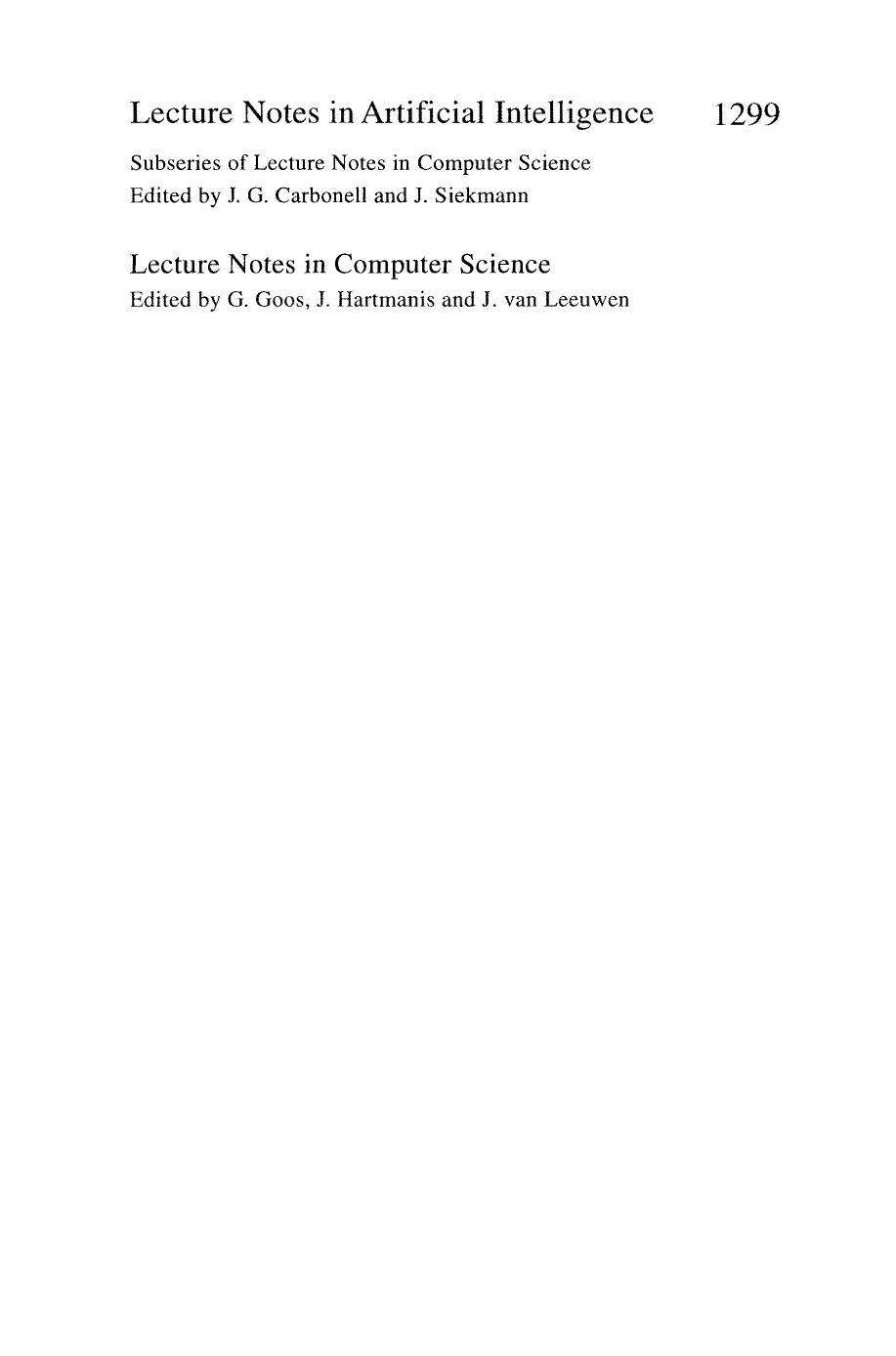 (Lecture Notes in Computer Science 1299 Lecture Notes in Artificial Intelligence) Yorick Wilks (auth.), Maria Teresa Pazienza (eds.)
