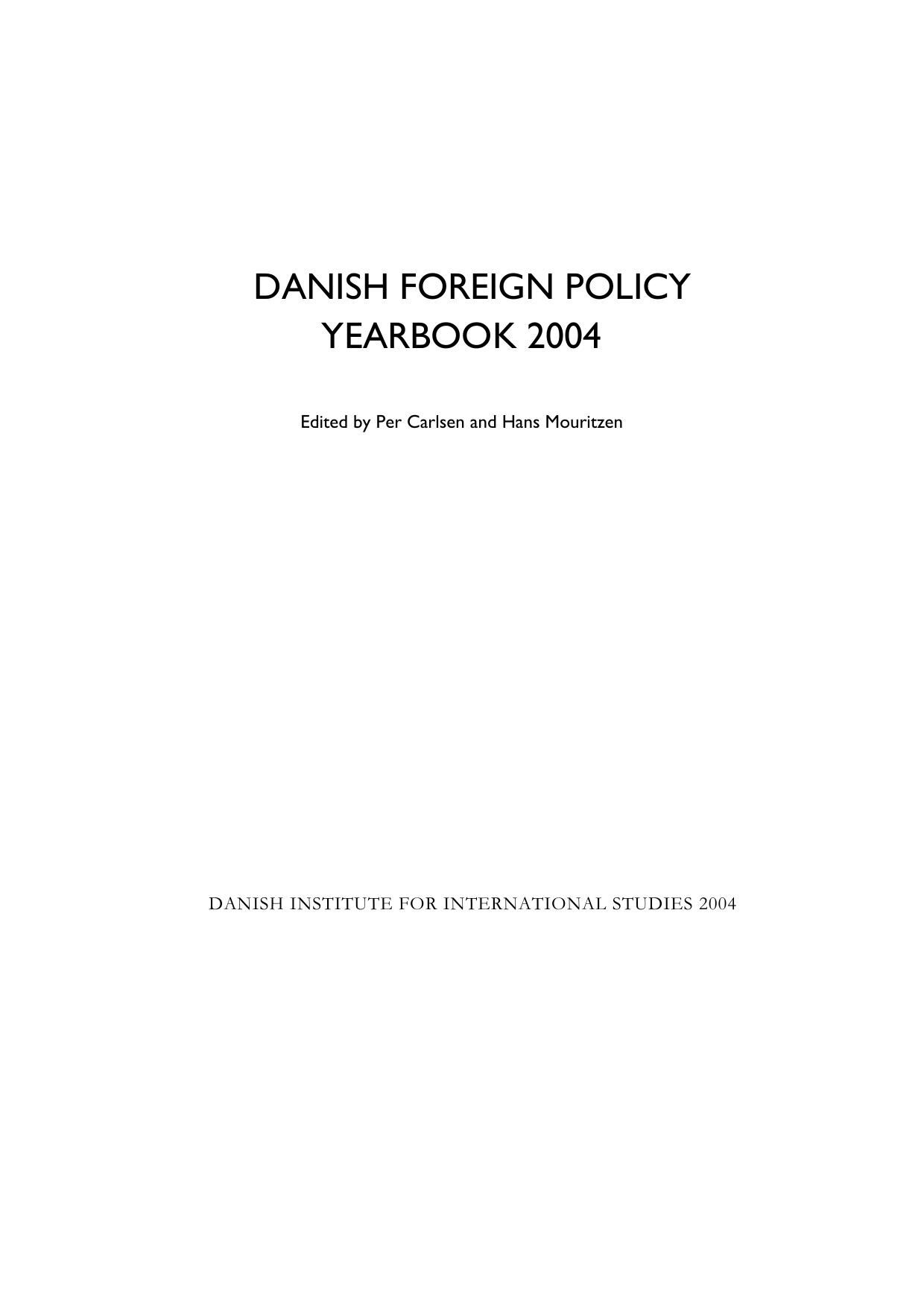Danish Foreign Policy Yearbook 2004