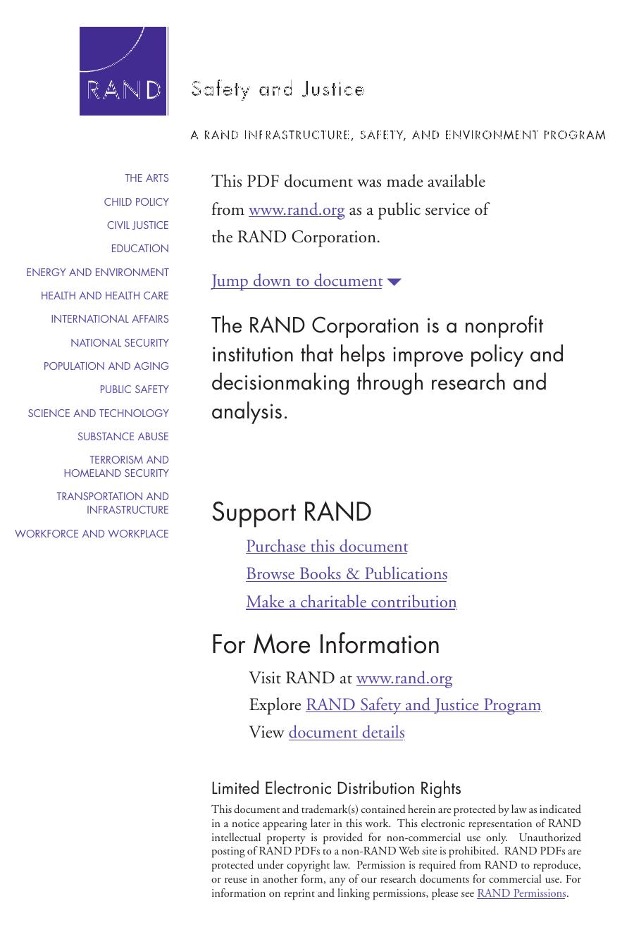 Community-Based Violence Prevention: An Assessment of Pittsburgh's One Vision One Life Program