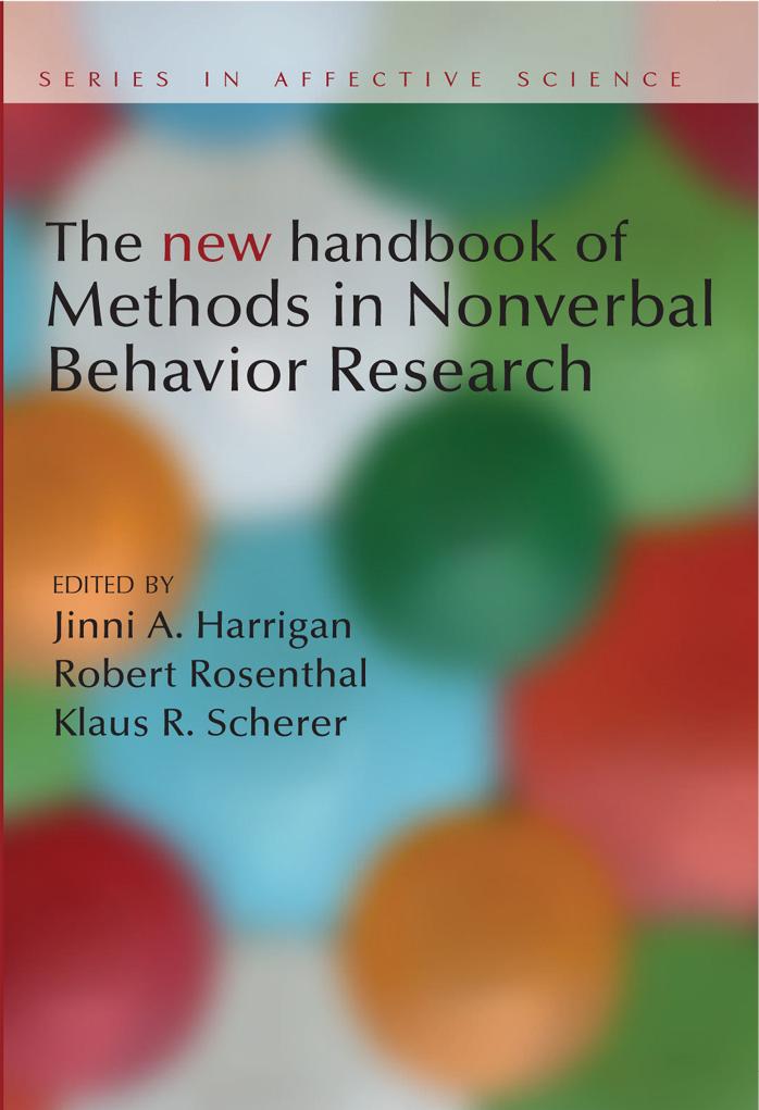 The new handbook of Methods in Nonverbal Behavior Research
