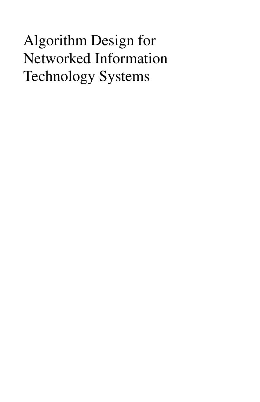 - Algorithm Design For Networked Information Technology Systems-Springer