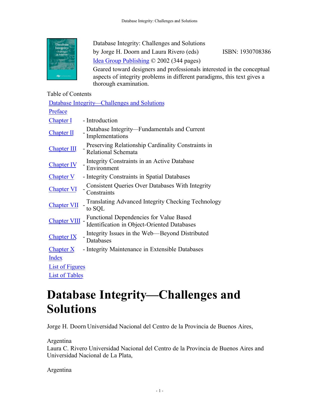 Database Integrity.doc