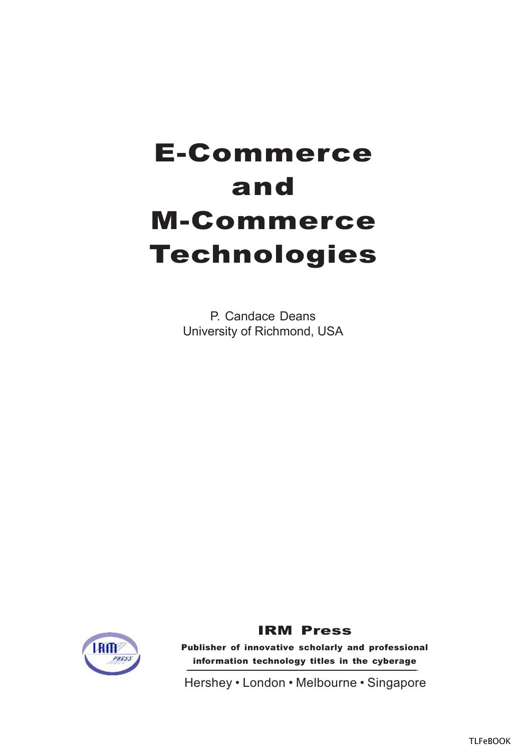 IRM Press - E-commerce and M-commerce Te