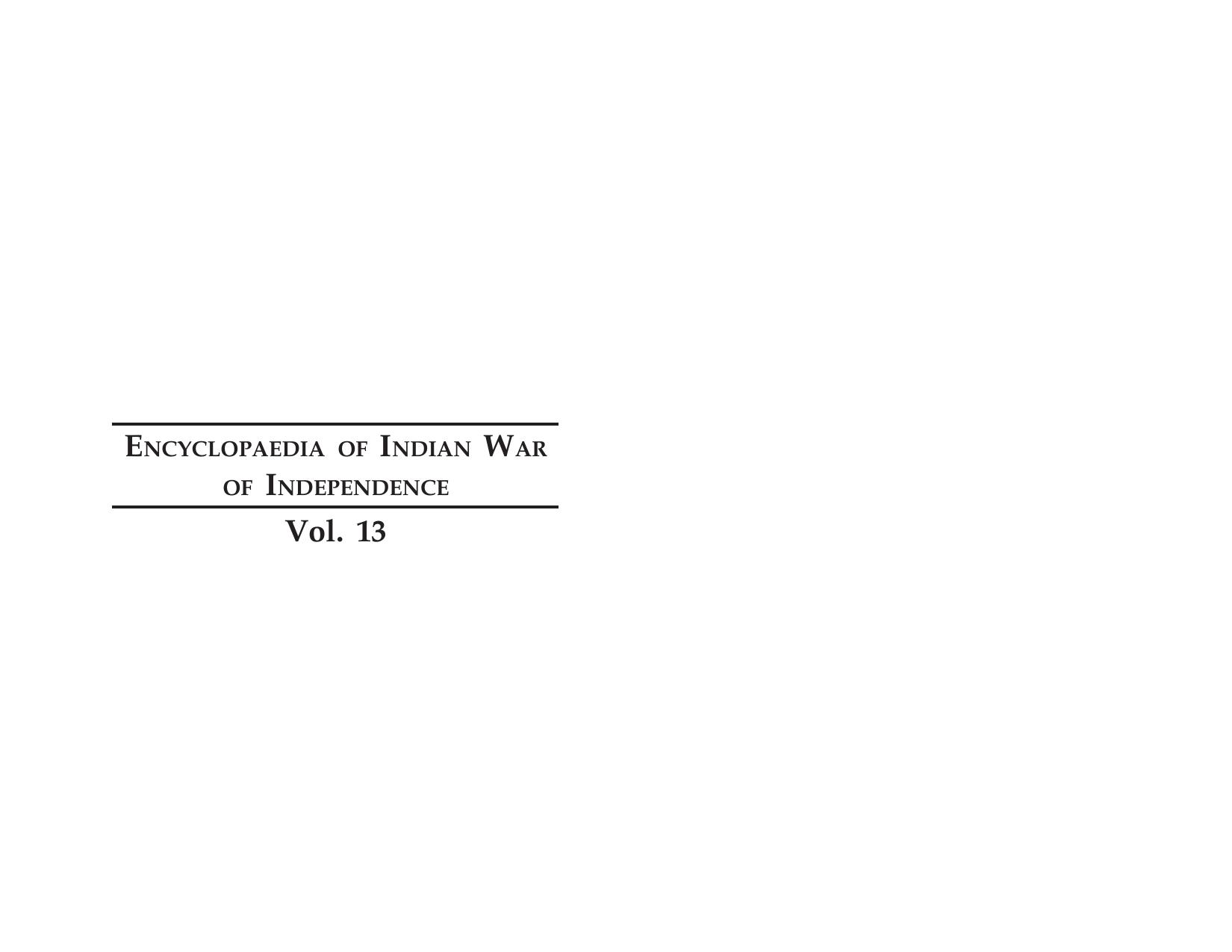 Encyclopaedia of Indian War of Independence (Vol. 13).pmd