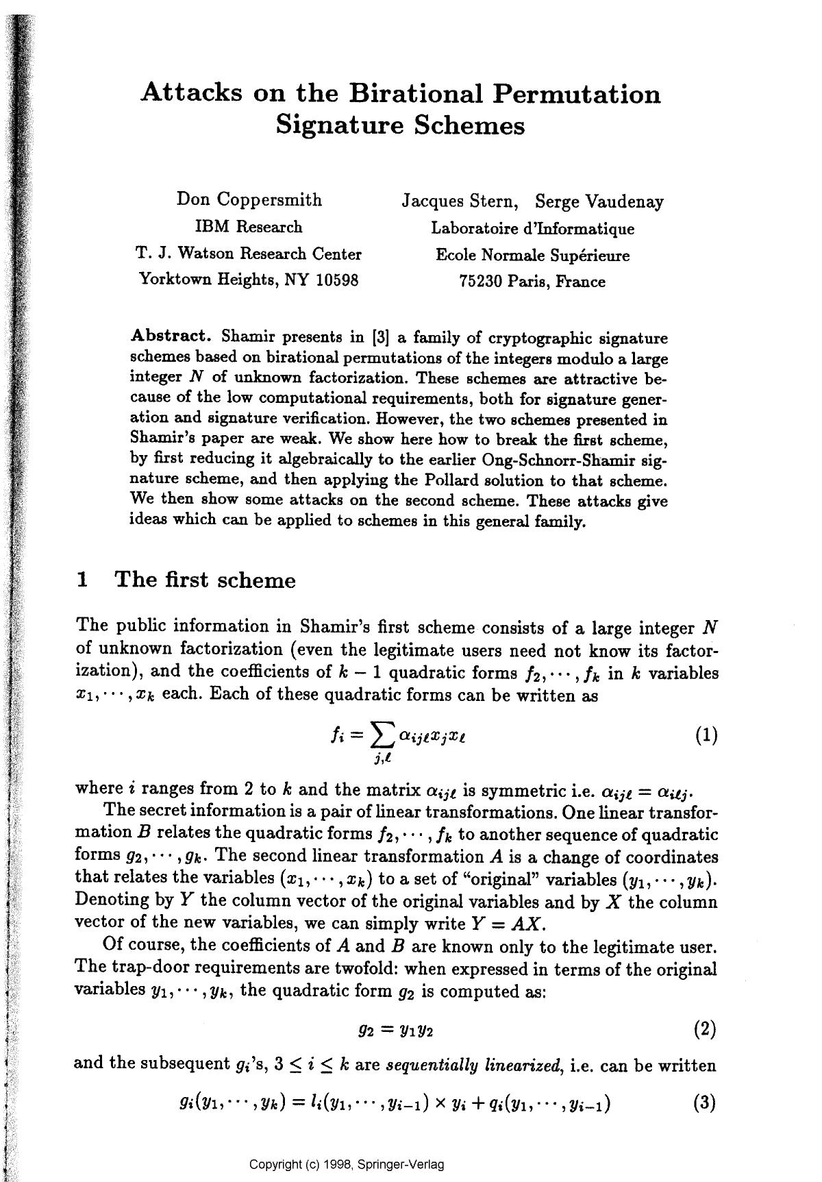 Attacks on the birational permutation signature schemes