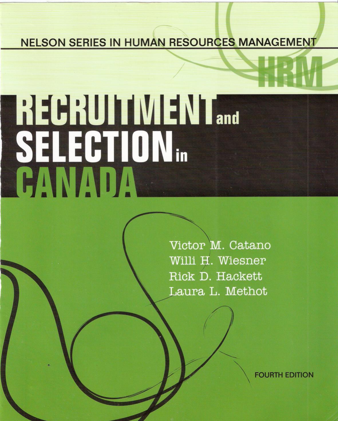 Recruitment and Selection in Canada