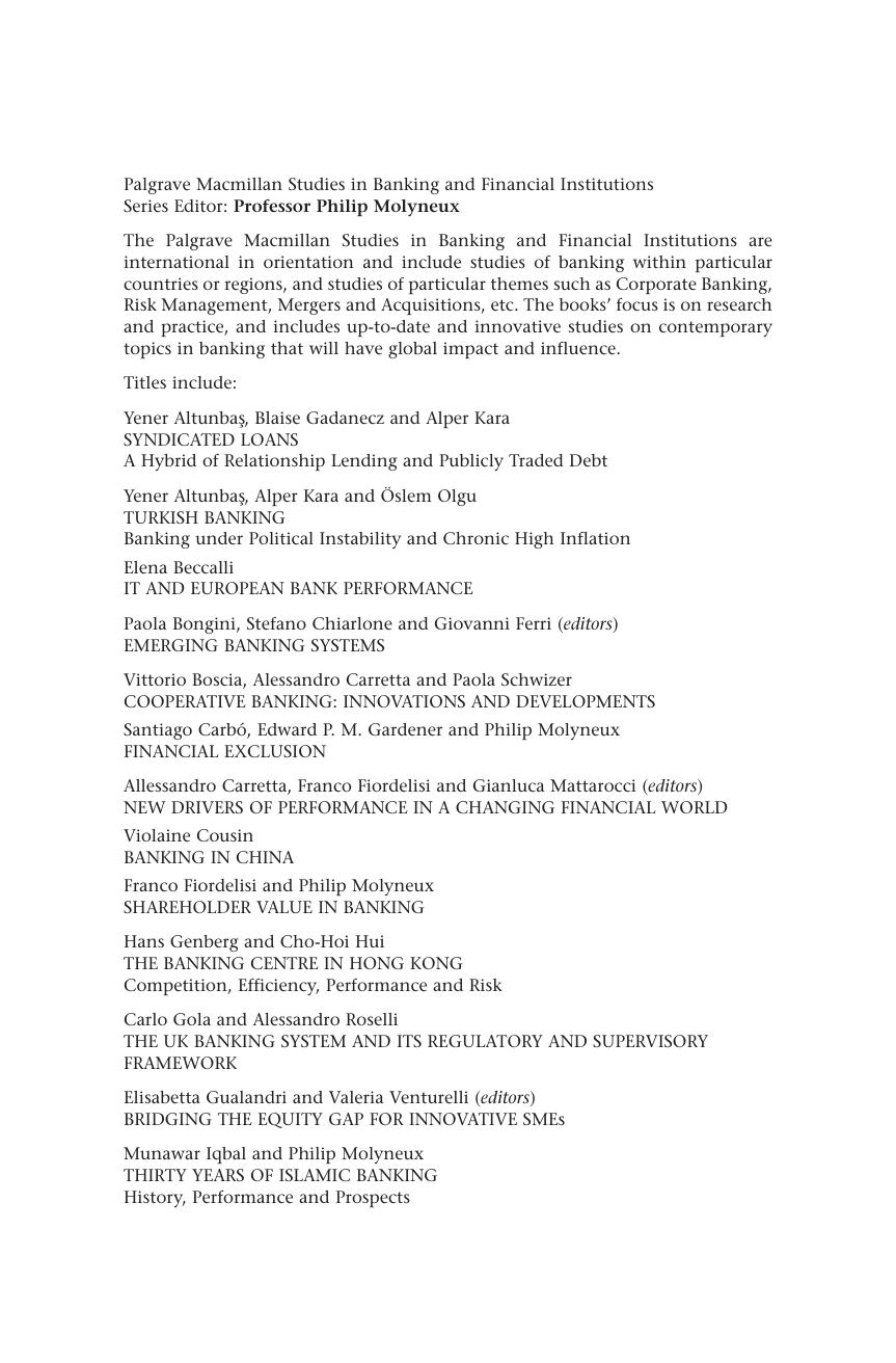 Cooperative Banking: Innovations and Developments