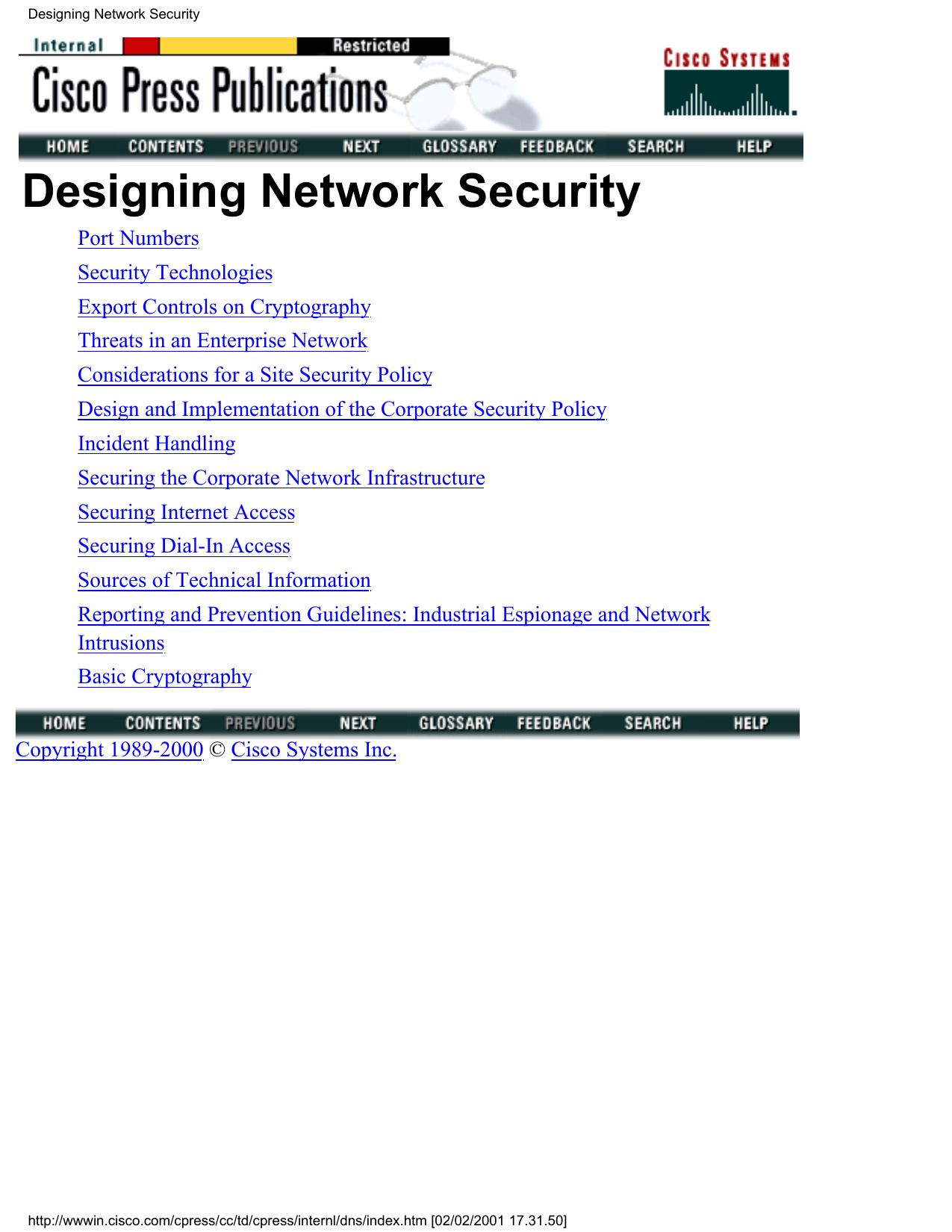 Designing Network Security