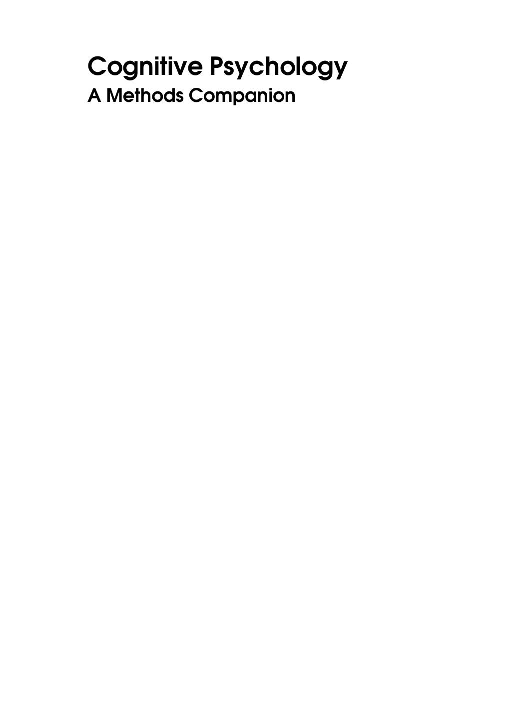 Methods Companion ISBN0199281602