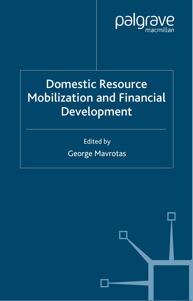 Domestic Resource Mobilization and Financial Development