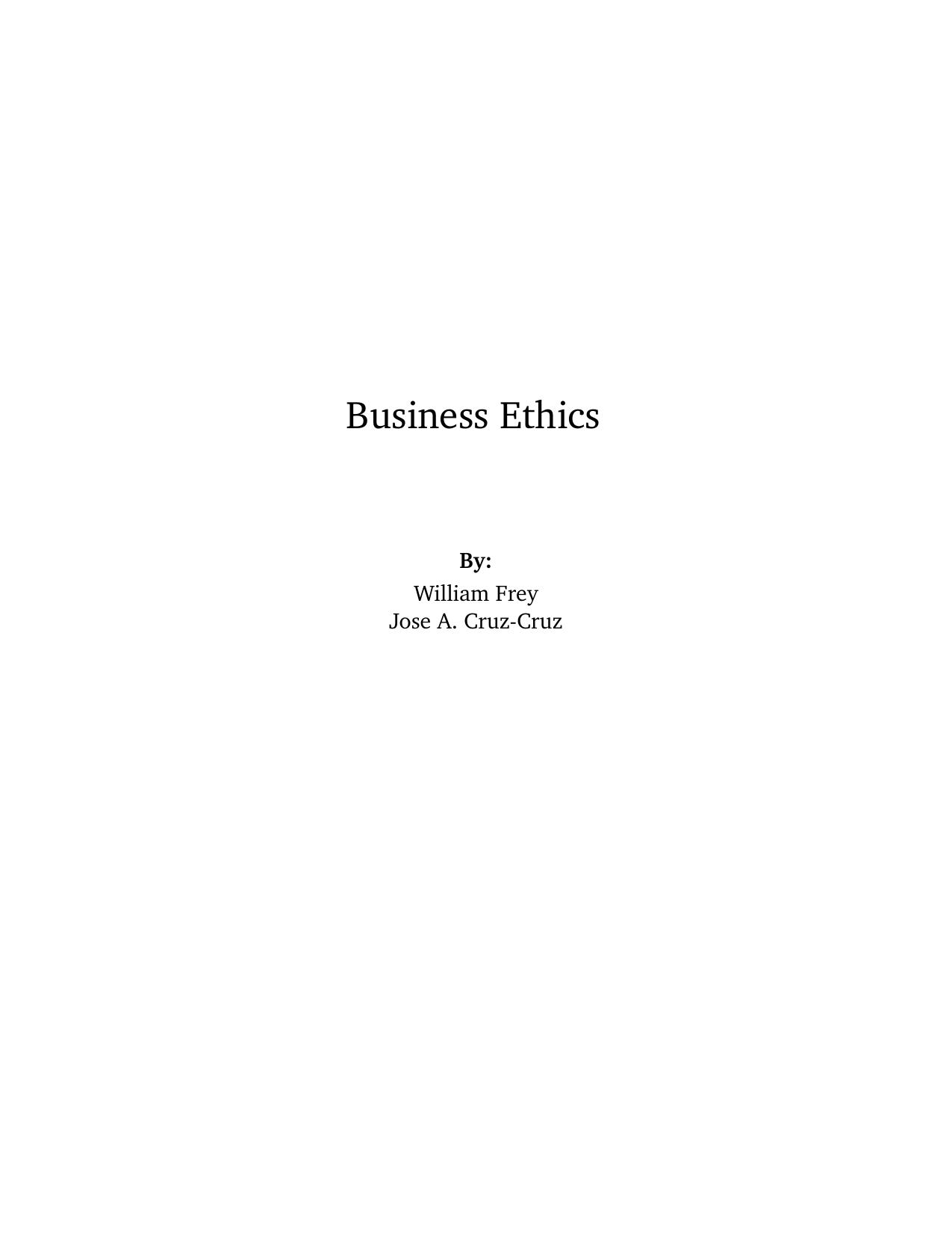 Business Ethics