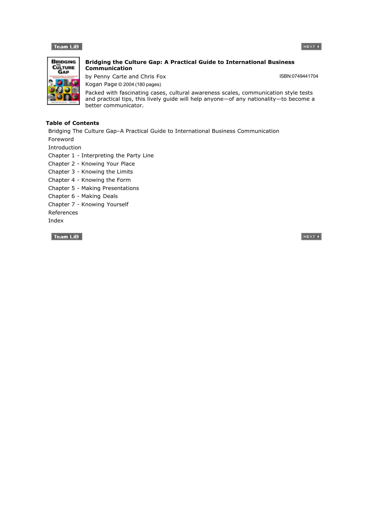 Bridging the Culture Gap: A Practical Guide to International Business Communication